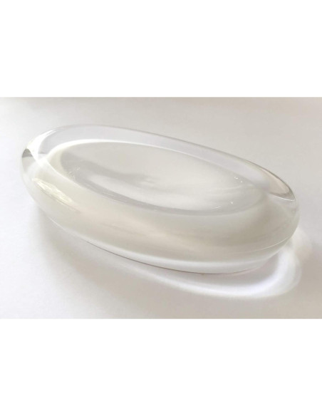 Plato de Jabón Umbra Gloss Blanco Acrílico Ovalado 15x10 cm