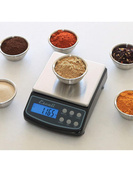 Balanza de Precisión Escali L600 - 600g, Pantalla LCD, Acero Inoxidable