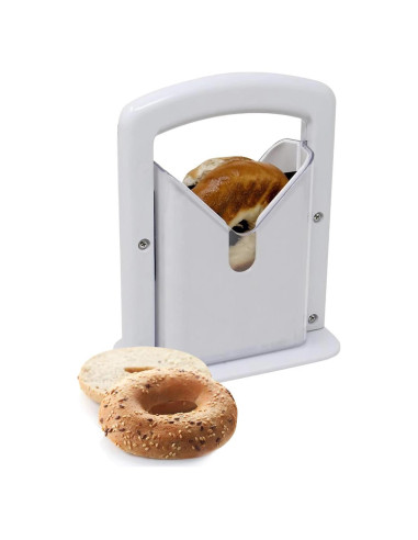 Cortador de Bagels AITUOSI Blanco Acero Inoxidable Manual