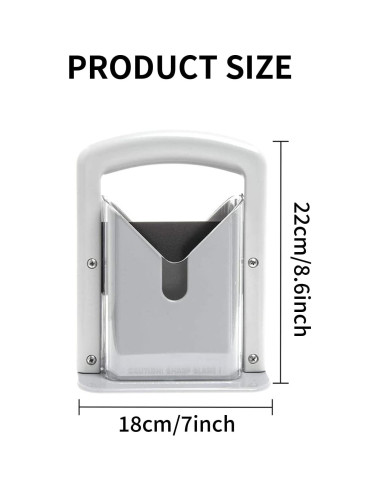 Cortador de Bagels AITUOSI Blanco Acero Inoxidable Manual