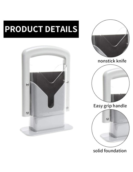 Cortador de Bagels AITUOSI Blanco Acero Inoxidable Manual