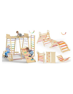 Conjunto Triángulo Pikler BlueWood 9-en-1 para Niños