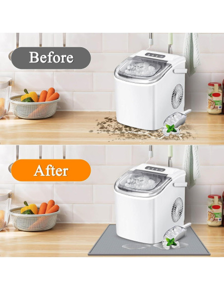 Alfombrilla de Silicona Antideslizante TOHONFOO para Máquina de Hielo 48x30cm