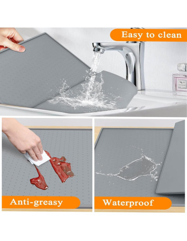 Alfombrilla de Silicona Antideslizante TOHONFOO para Máquina de Hielo 48x30cm