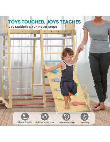 Conjunto Triángulo Pikler BlueWood 9-en-1 para Niños