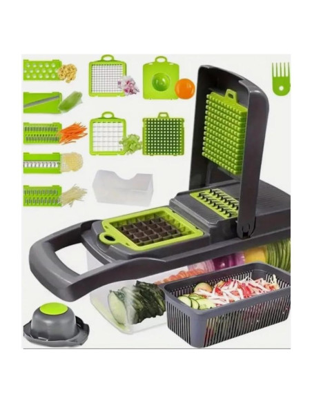 Picador de Verduras Genérico 18 en 1 Manual Acero Inoxidable
