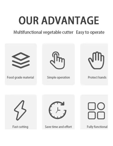 Picador de Verduras Genérico 18 en 1 Manual Acero Inoxidable