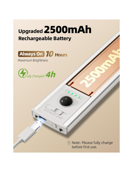 EZVALO Luz Bajo Gabinete Inalámbrica 30.48cm 96 LED con Sensor EZVALO Luz Bajo Gabinete Inalámbrica 30.48cm 96 LED con Sensor