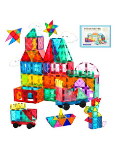 Juego de Azulejos Magnéticos 110 Piezas con 2 Coches - NINGBO VEIZA