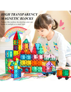 Juego de Azulejos Magnéticos 110 Piezas con 2 Coches - NINGBO VEIZA 2