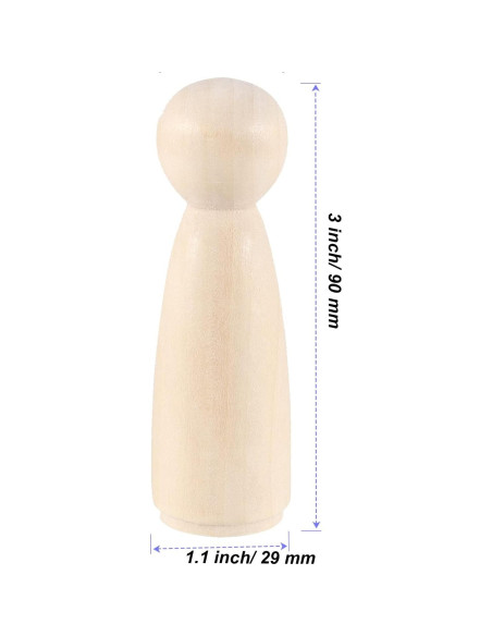 30 Muñecos de Madera Ángel MAHIONG para Manualidades DIY