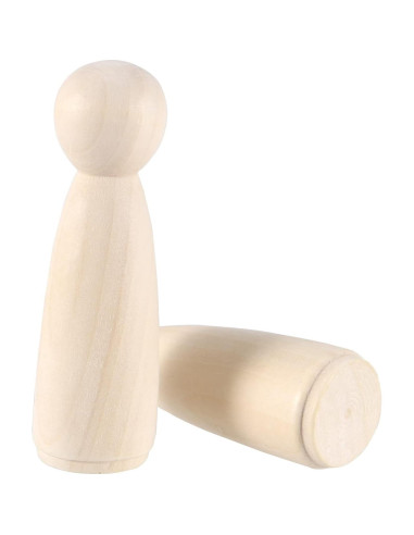 30 Muñecos de Madera Ángel MAHIONG para Manualidades DIY