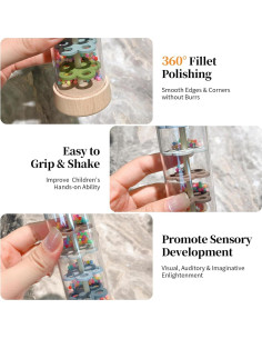 Juguete Musical Montessori WODI Rainstick Madera 17.5 cm 2