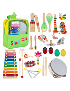 Juego de Instrumentos Musicales de Madera Stoie - 34 Piezas