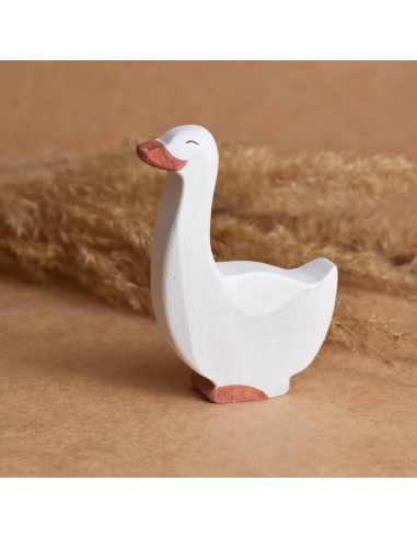 Juego de Figuras de Animales de Granja de Madera Ganso 2 pcs