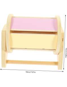 Tambor Textil Educativo de Madera BESTonZON 18x15x12 cm 2