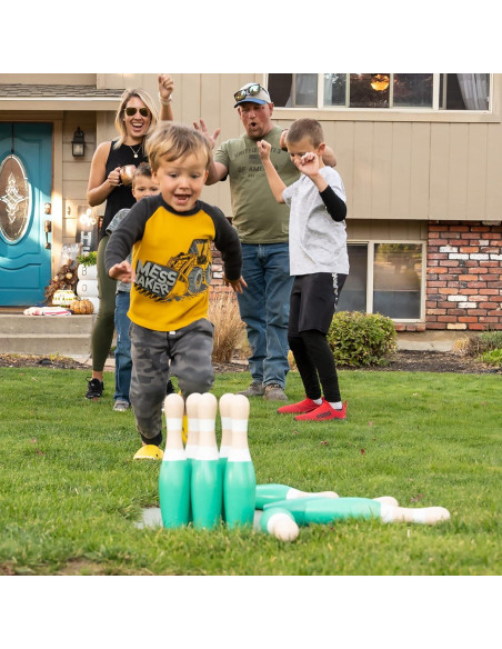 Conjunto de Bolos de Madera Sterling Sports 23 cm - 10 Pines y 2 Pelotas