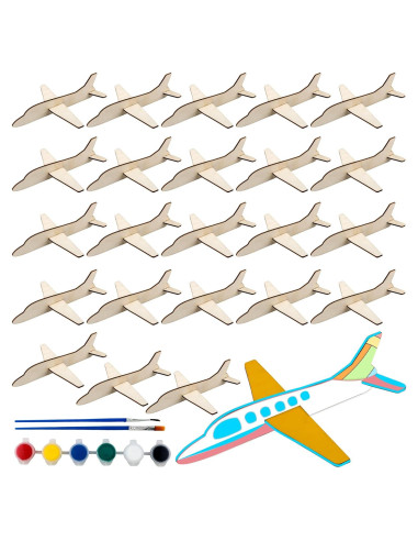 Kit de Modelos de Avión de Madera Feradny - 24 Piezas DIY