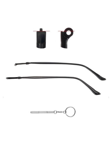 Piernas de Reemplazo para Gafas JANKY 140mm Metal Negro