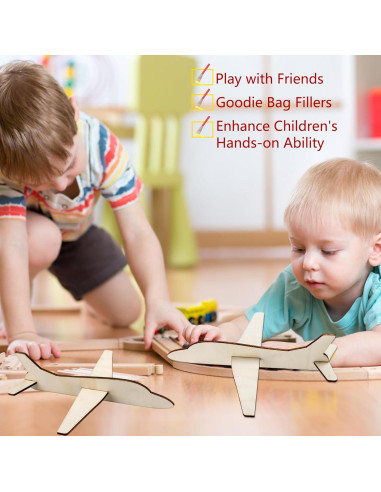 Kit de Modelos de Avión de Madera Feradny - 24 Piezas DIY