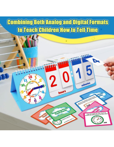 Reloj de Aprendizaje Torlam Colorido Analógico y Digital 30.5 cm