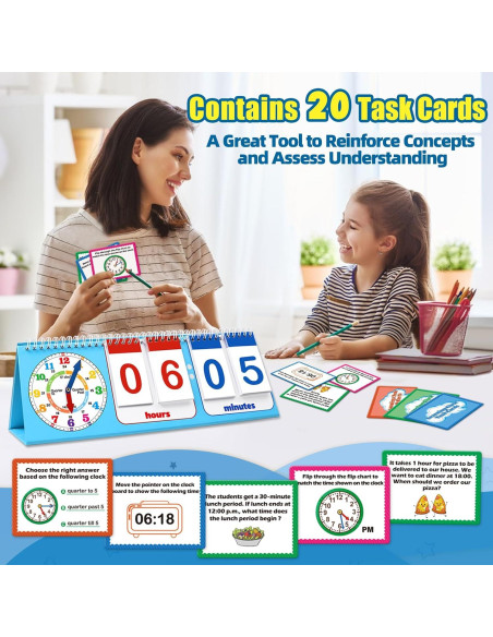 Reloj de Aprendizaje Torlam Colorido Analógico y Digital 30.5 cm Reloj de Aprendizaje Torlam Colorido Analógico y Digital 30.5 cm