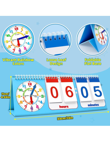 Reloj de Aprendizaje Torlam Colorido Analógico y Digital 30.5 cm