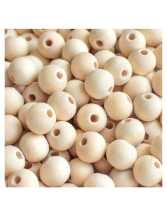560 Perlas Redondas de Madera Natural FXSALE 12 mm para Manualidades
