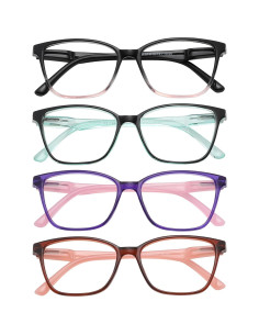 Gafas de Lectura Przene 4 Paquetes Anti Luz Azul 3.5x 2