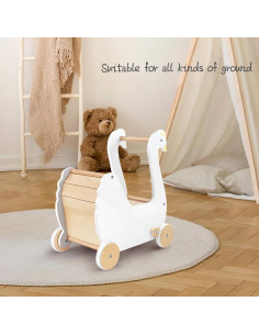 Carrito de Muñecas de Madera Pillowhale Cisne 2.25 kg 2