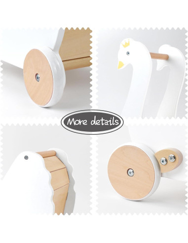 Carrito de Muñecas de Madera Pillowhale Cisne 2.25 kg