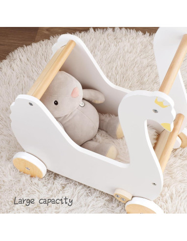 Carrito de Muñecas de Madera Pillowhale Cisne 2.25 kg
