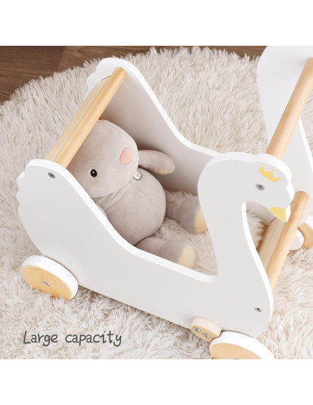 Carrito de Muñecas de Madera Pillowhale Cisne 2.25 kg