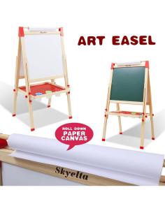 Caballete de arte Skyelta doble cara ajustable para niños 2