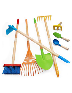 Juego de Herramientas de Jardinería POMIKU 8 Piezas para Niños