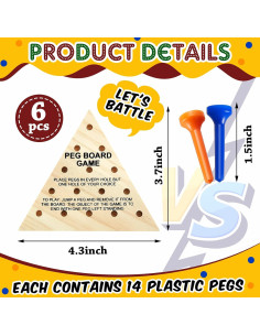 Juego de Mesa Educativo Gejoy de Clavos Triangulares - 6 Paquetes 2