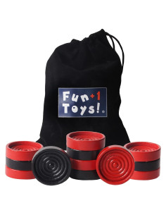 Juego de Piezas de Damas de Madera Fun+1 Toys - 26 Piezas
