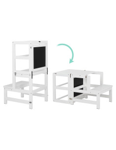 Torre de Cocina Multifuncional JOYMOR para Niños - Blanco