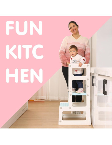 Escalera de Cocina Ajustable SDADI para Niños - Seguridad Antideslizante
