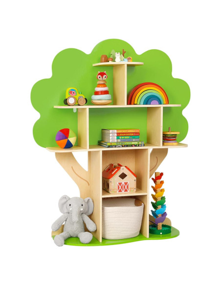 Estantería en forma de árbol OOOK para niños, 10 secciones