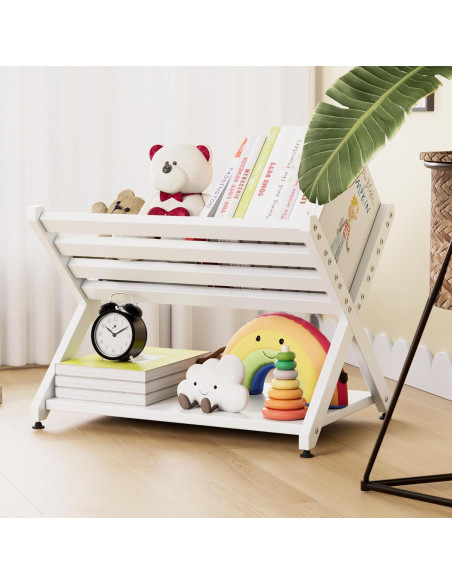 Caddy de Libros Naches Blanco en Forma de X para Niños 55x42x33 cm