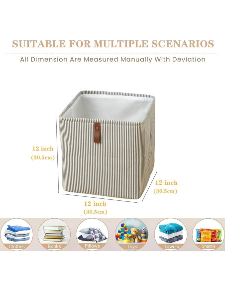 Cubo de Almacenamiento SXLZY 30.48x30.48 cm Tela Plegable
