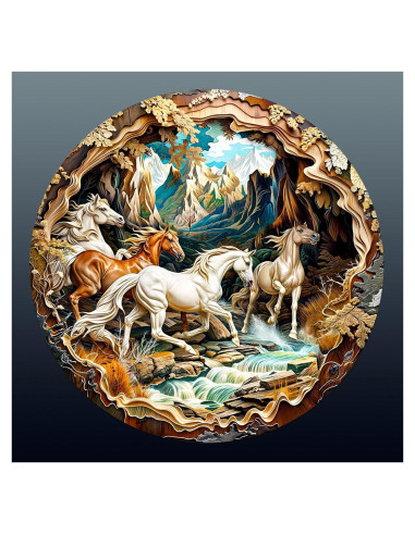 Rompecabezas de Madera 3D Caballo DOCRAGI - 200 Piezas