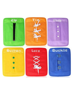 Tablero de Vestir Montessori Yanhan - Habilidades Básicas 26.4x20.3cm