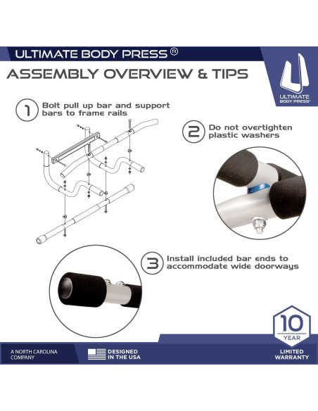Barra de Dominadas XL Ultimate Body Press con Barra Elevada