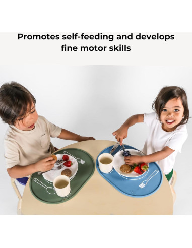 Mantel Individual Ovalado Chamos Montessori Rosa 36x26 cm