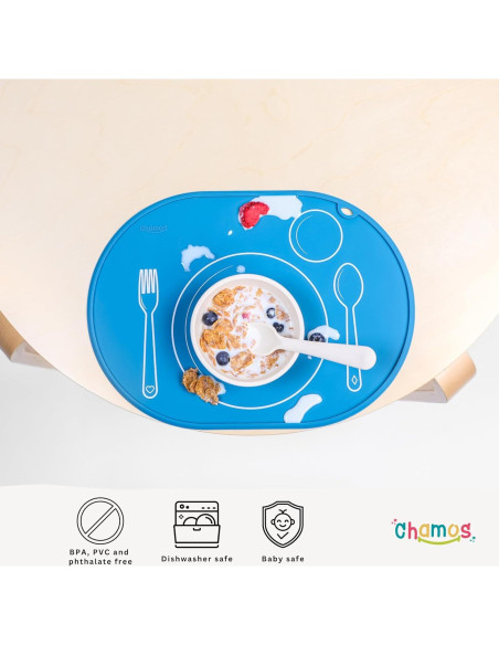 Mantel Individual Ovalado Chamos Montessori Rosa 36x26 cm