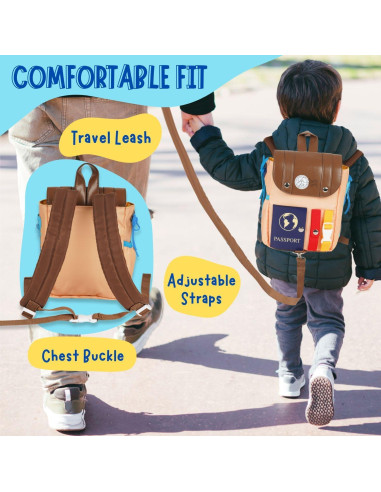 Mochila Ocupada Velladventure para Niños 1-3 Años, Juguetes Montessori
