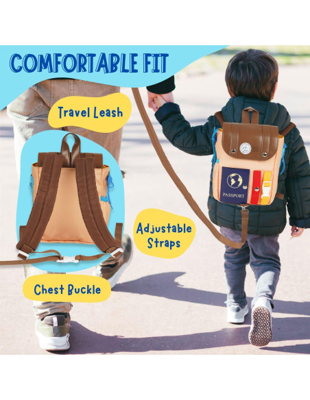 Mochila Ocupada Velladventure para Niños 1-3 Años, Juguetes Montessori