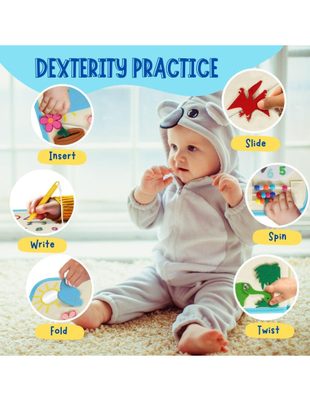 Mochila Ocupada Velladventure para Niños 1-3 Años, Juguetes Montessori